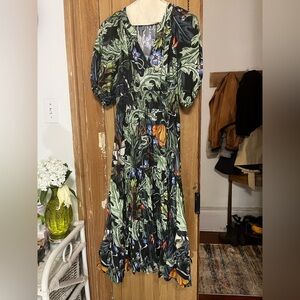Floral Print Women's Midi Dress